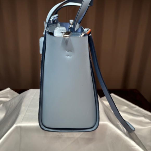 NWOT Kate Spade Magnolia Street Mina Purse Blue Dawn Leather Satchel - Picture 3 of 12